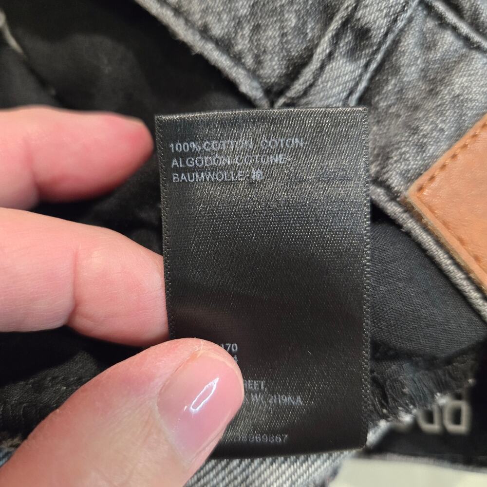BDG Urban Outfitters Slim Straight Black Button-fly Jeans Distressed Sz 24 - Picture 10 of 10